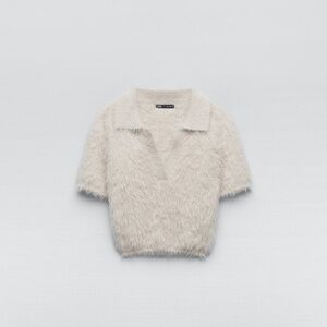 Faux fur polo